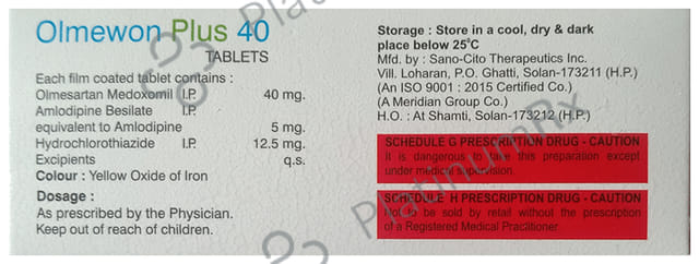 Olmewon Plus 40 Tablet