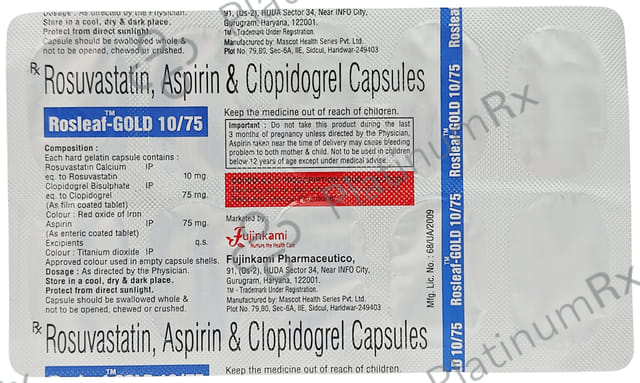 Rosleaf Gold 10/75mg Capsule 10s