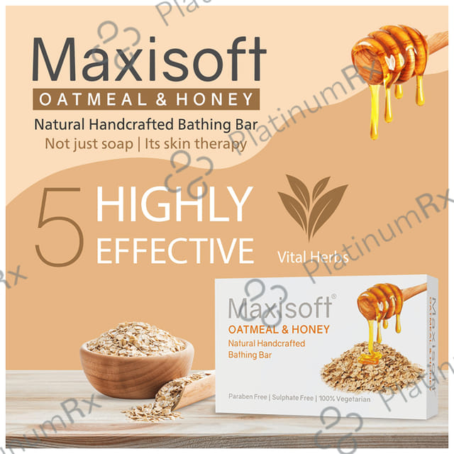 Maxisoft Oatmeal & Honey Bathing Bar (75gm Each) 1 units