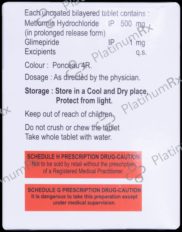 Metffil G 1/500mg Tablet 10s