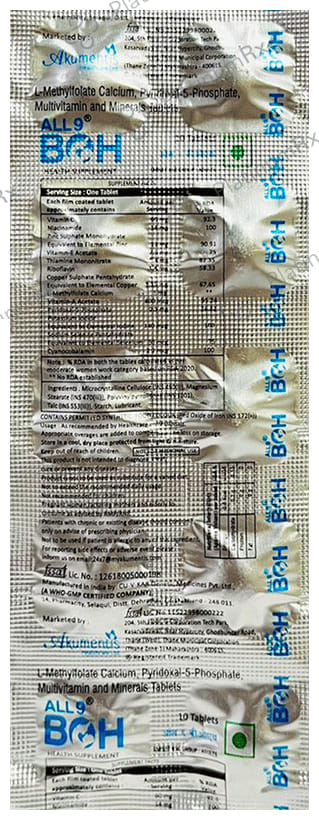 All 9 Boh Tablet 10s