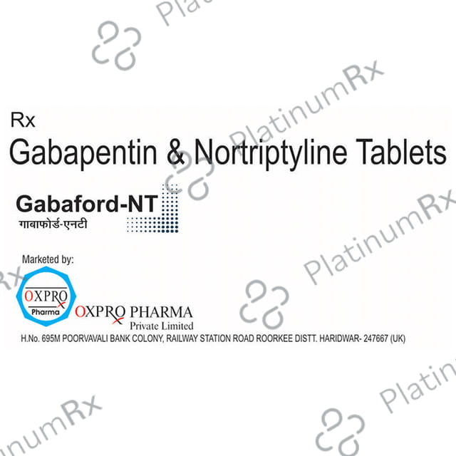 Gabaford NT 400/10mg Tablet 10s Oxpro Pharma Pvt. Ltd.