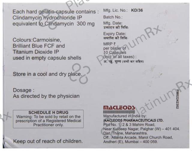Clindasure 300mg Capsule 10s