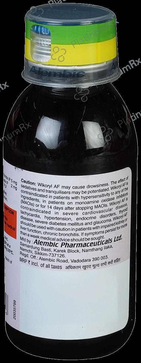 Wikoryl AF 2/5mg Syrup 60ml