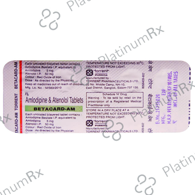 Betacard AM 5/25mg Tablet 10s