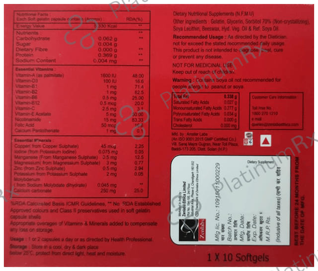 Zenovit Immunity Booster Soft Gelatin Capsule 10s