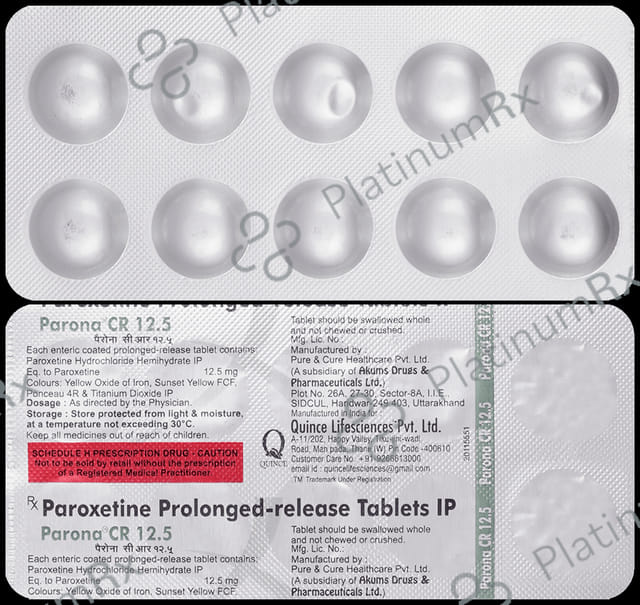Parona CR 12.5mg Tablet 10s