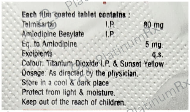 Telmizem AM 80mg/5mg Tablet