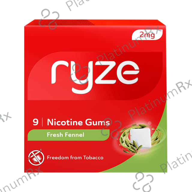 Ryze Nicotine 2mg Fresh Fennel Flavour Gums 1X9s