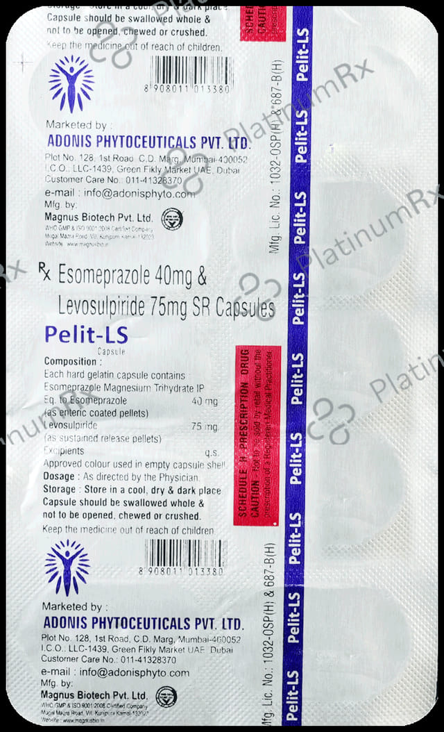 Pelit LS 75/40mg Capsule SR 10s