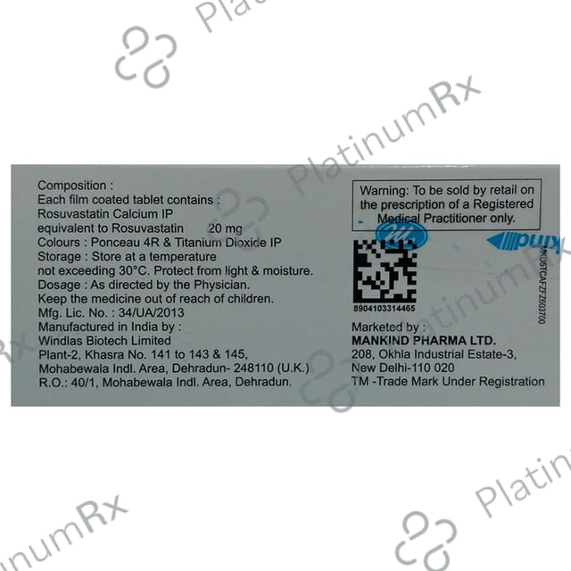 Lipirose 20mg Tablet 10s