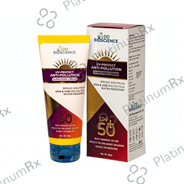 LDD Bioscience UV Protect Anti Pollution SPF 50+ Sunscreen Cream 50gm