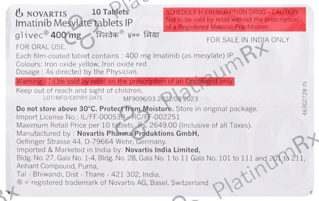 Glivec 400mg Tablet