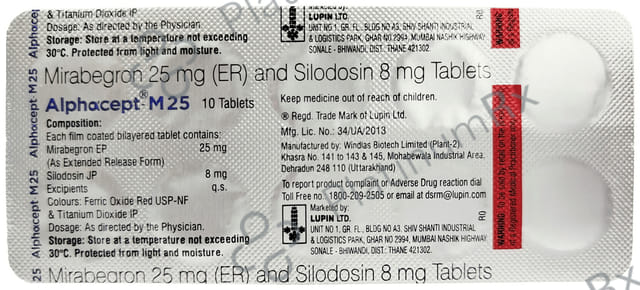Alphacept M 25/8mg Tablet 10s