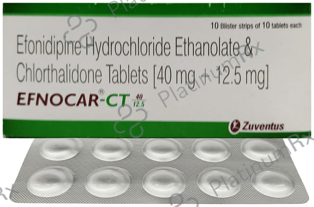 Efnocar-CT 40/12.5mg Tablet 10s