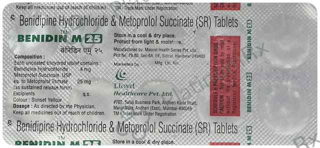 Benidin M 4/25mg Tablet SR 10s