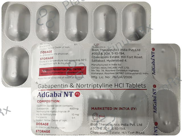 Adgaba NT 400/10mg Tablet 10s