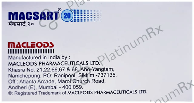Macsart 20mg Tablet 15s