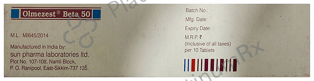 Olmezest Beta 20/50mg Tablet ER 10s