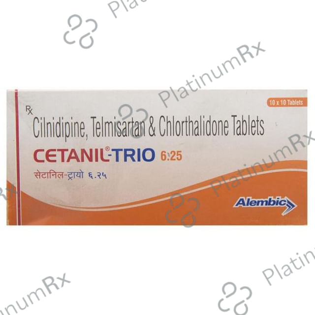 Cetanil Trio 6.25/10/40mg Tablet 10s