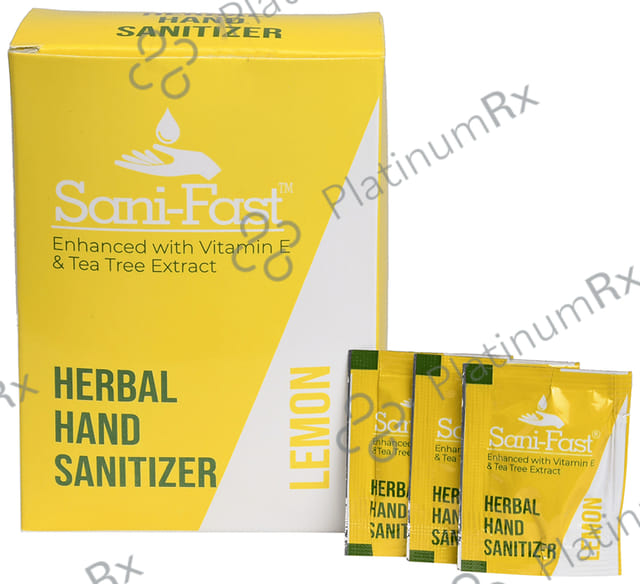 Sani-Fast Herbal Hand Sanitizer (1.5ml Each) Lemon 75 Sachets