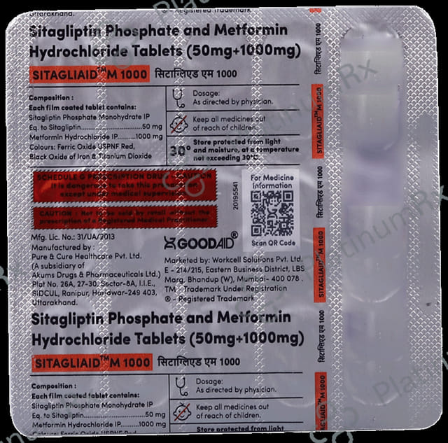 Sitagliaid M 1000 Tablet