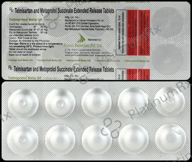 Telmiprime Beta 40/50mg Tablet 10s