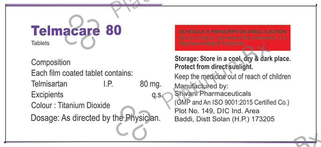 Telmacare 80 Tablet