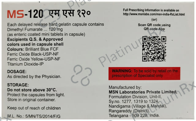 MS 120mg Capsule DR 14s