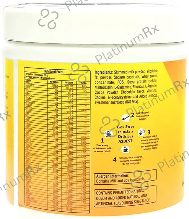 A2Best Protein Chocolate Sugar Free Powder 200gm