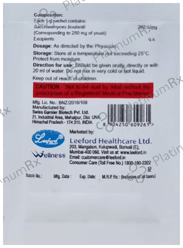 Sacmigut 250mg Sachet 1gm