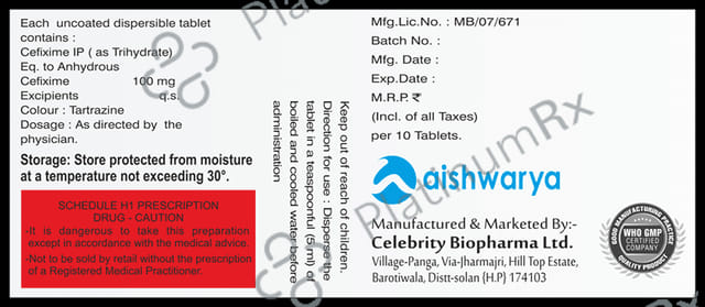 Cefacel 100 DT Tablet 10s