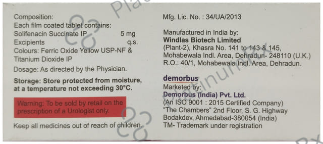 Solfin 5mg Tablet