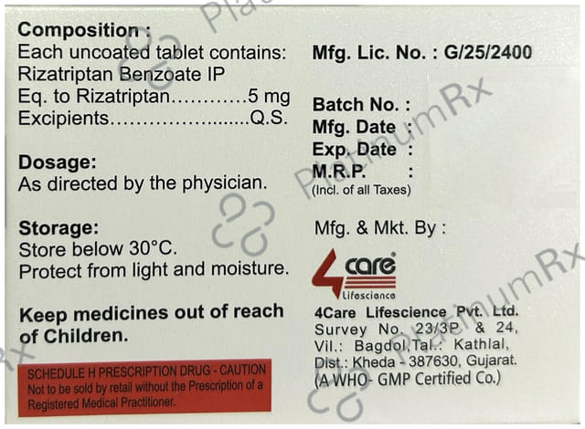 Rizaraine 5mg Tablet 4s