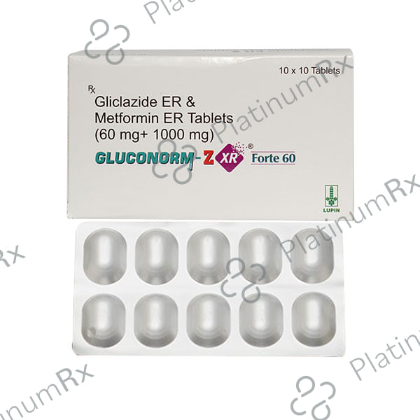 Gluconorm Z XR Forte 60/1000mg Tablet 10s