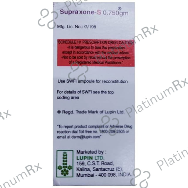 Supraxone S 500mg/250mg Injection