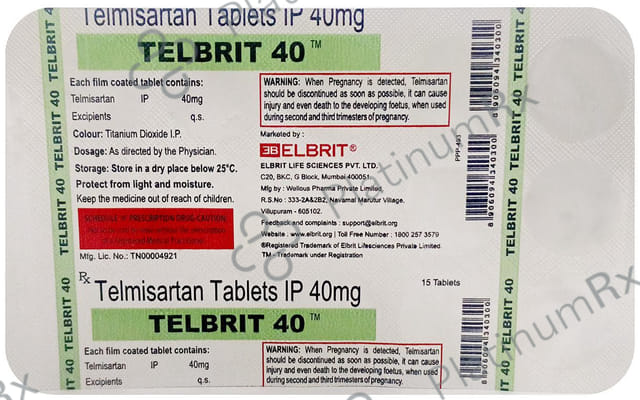 Telbrit 40mg Tablet 15s