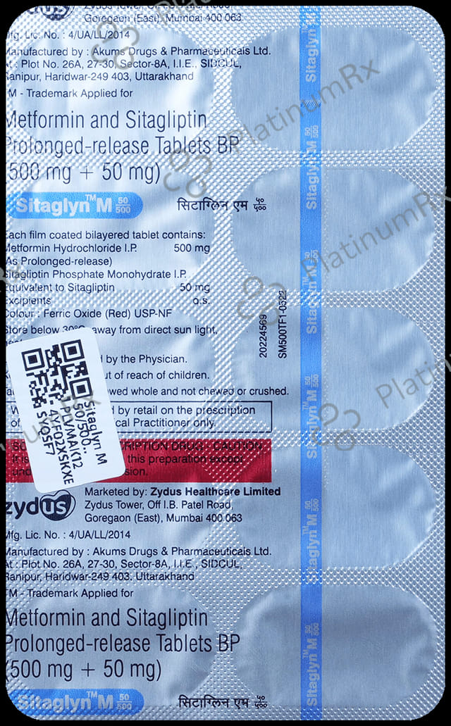 Sitaglyn M 50/500mg Tablet SR 10s