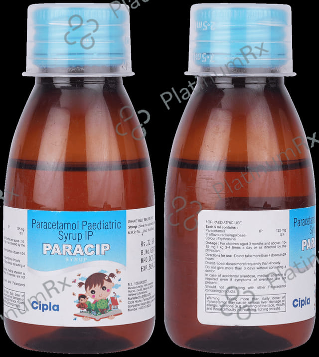 Paracip 125mg Syrup 60ml