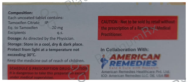 Tamoxican 20mg Tablet 10s