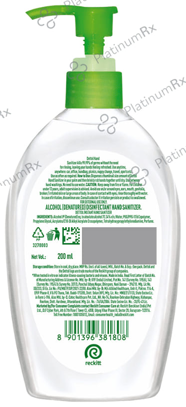 Dettol Original Instant Hand Sanitizer 200ml