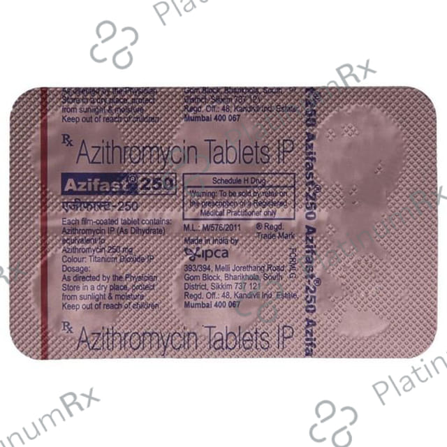 Azifast 250mg Tablet 6s (Ipca)
