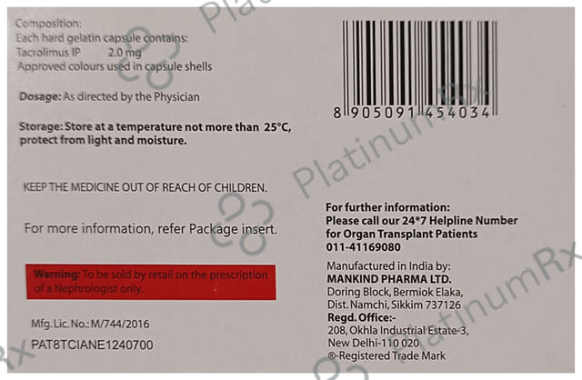 Pangraf 2mg Capsule 10s