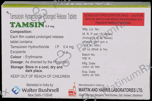 Tamsin 0.4mg Tablet PR