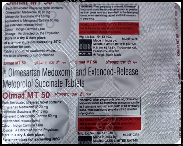 Olmat MT 50/20mg Tablet ER 15s