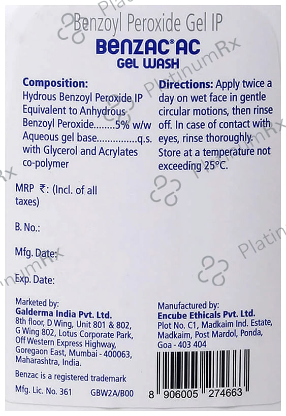 Benzac AC 2% Gel Wash 100ml