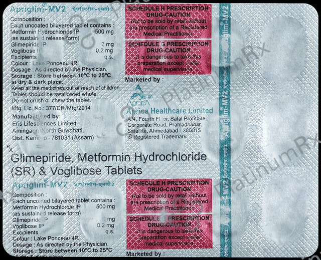 Apriglim-MV 2 Tablet SR 15 Tablet SR