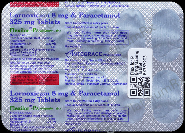 Flexilor P 8/325mg Tablet 10s