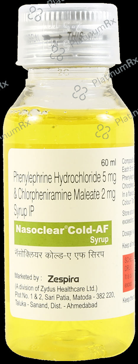 Nasoclear 2/5mg Cold AF Syrup 60ml