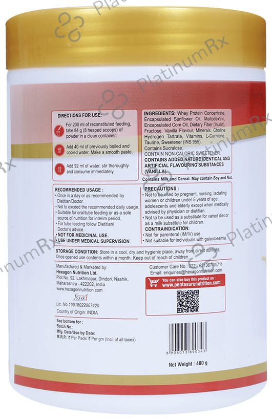 PentaSure DLS Vanilla Flavour Powder 400gm